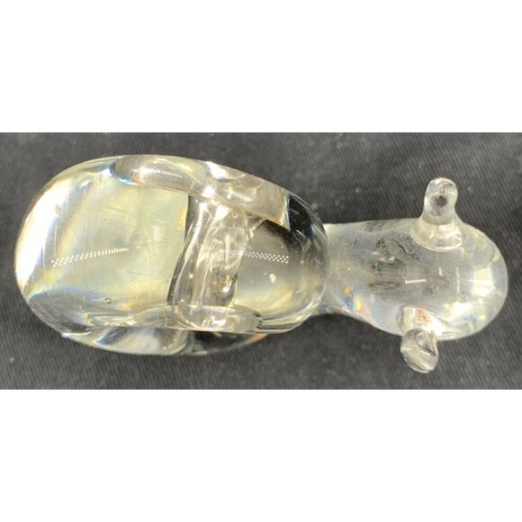 Clear Glass Hand Blown Snail Figurine Paperweight Vintage 3.25" x 3 - Picture 6 of 7